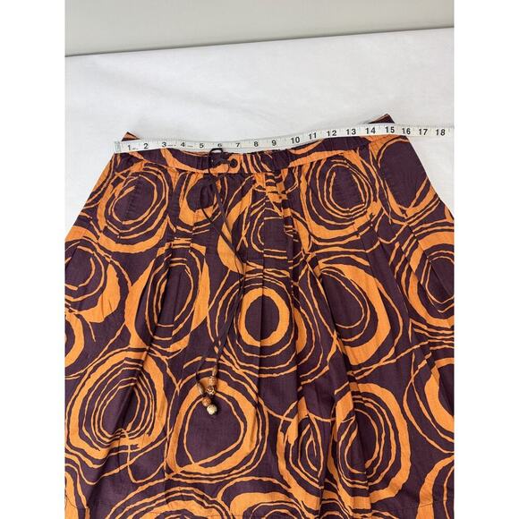 Y2K Boho Skirt Beaded Drawstring Tribal Twee 2006 Cotton Lined Vintage Size 4 - Picture 3 of 8